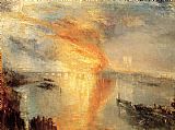 Houses Canvas Paintings - The Burning of the Houses of Parliament